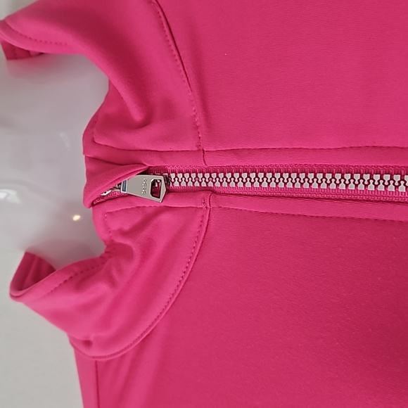 Bebe Sport Pink Logo Rhinestone Cardigan NWT - Picture 3 of 8